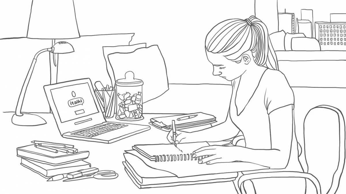 Coloring book superb accountant