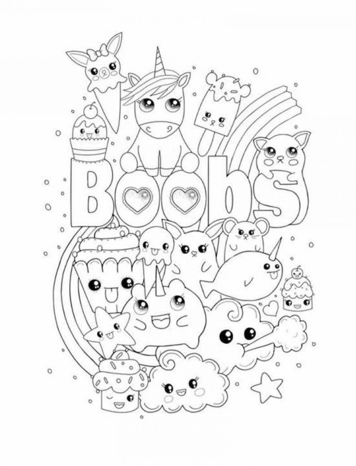 Joyful unicorn coloring pages for girls