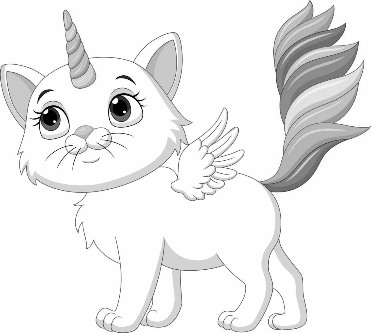 Elegant unicorn coloring pages for girls