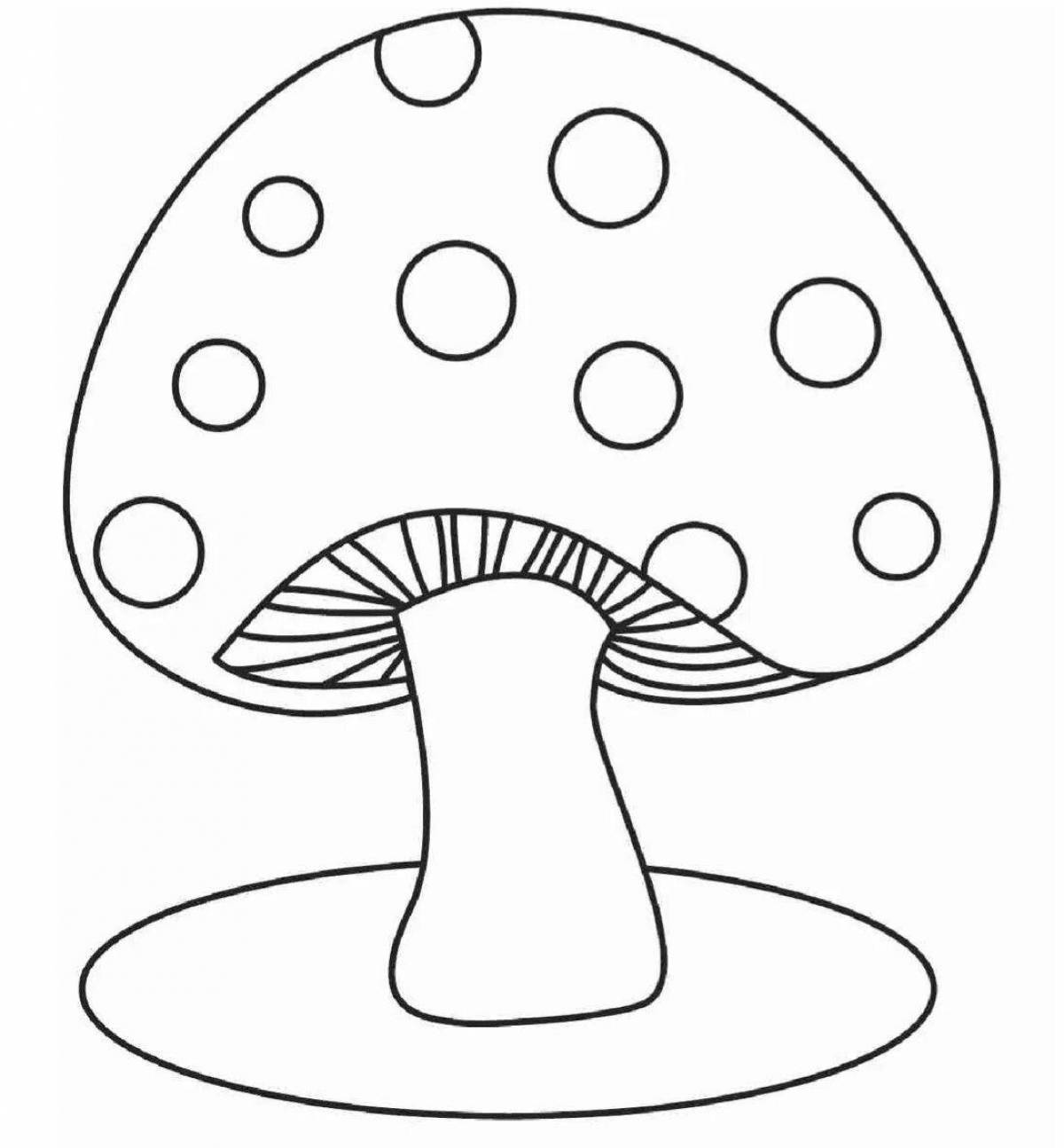 Cute fly agaric coloring book