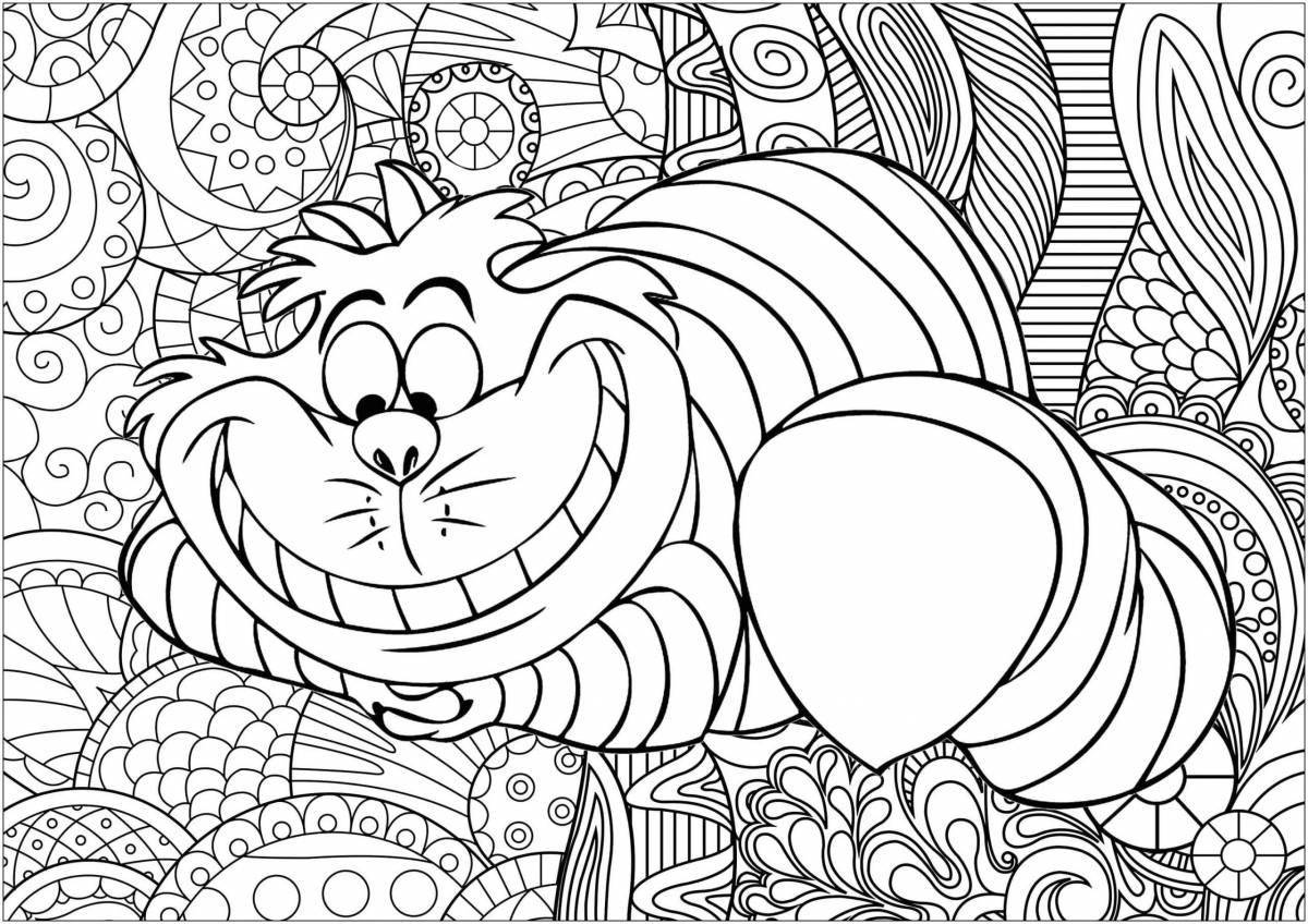 Coloured alice coloring book for boys