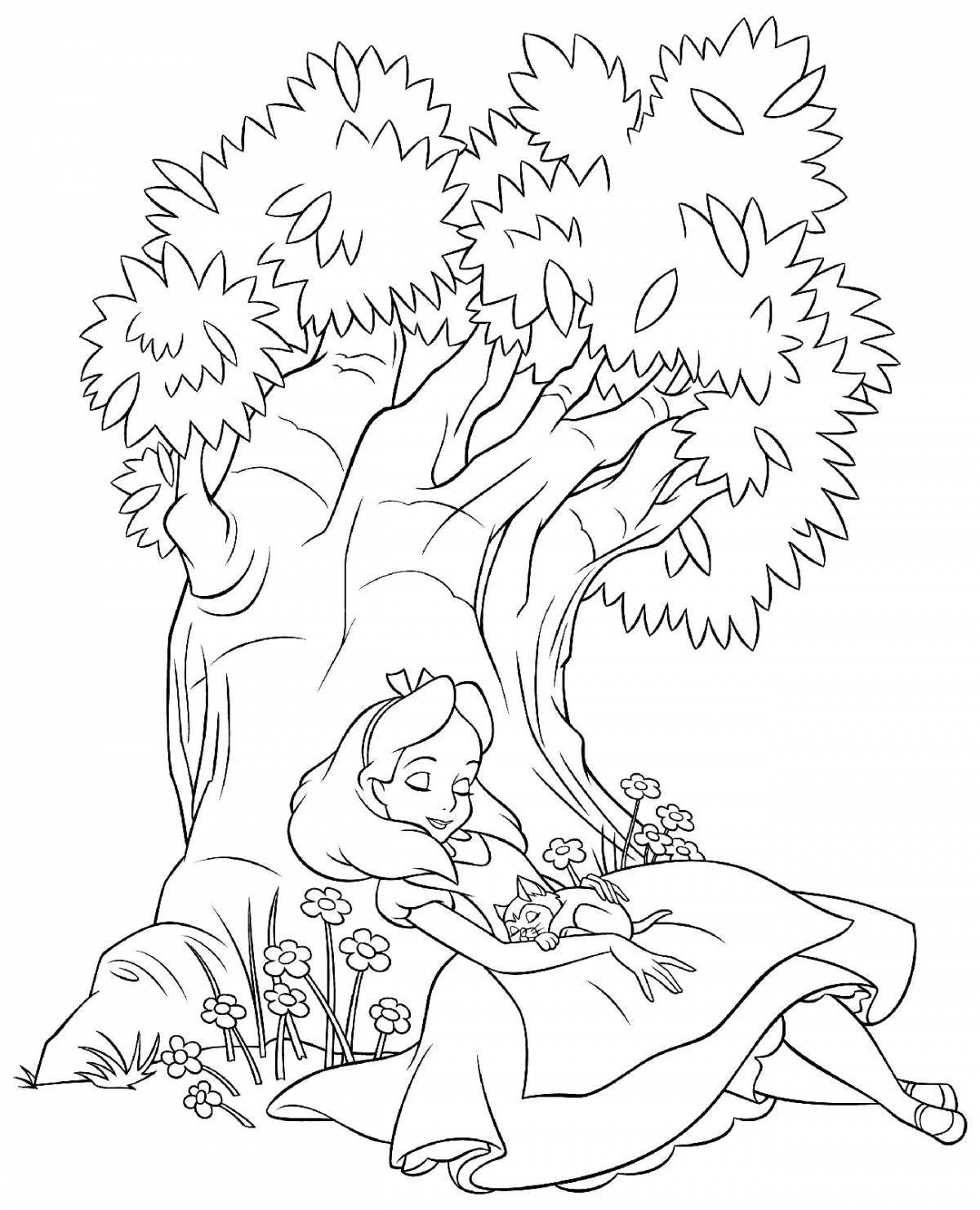 Colorful coloring page alice excitement for boys