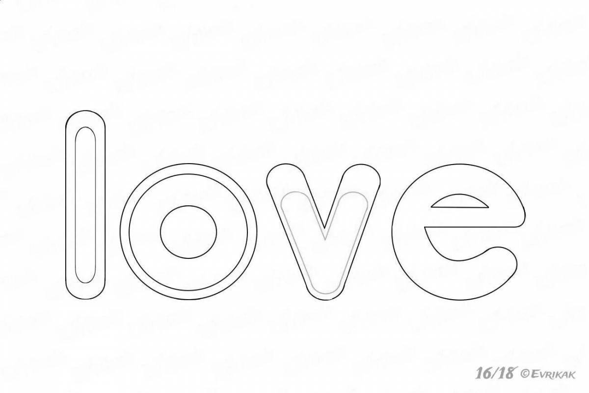 Bright coloring with great letters