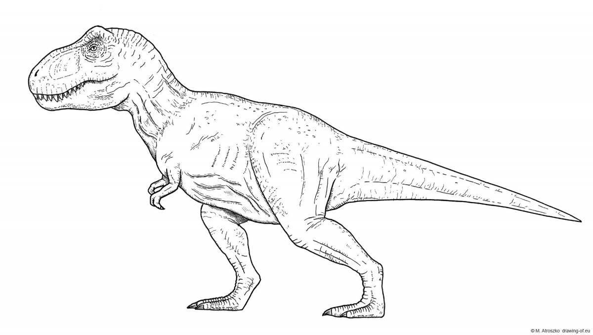 Раскраска superb rex dinosaur для детей