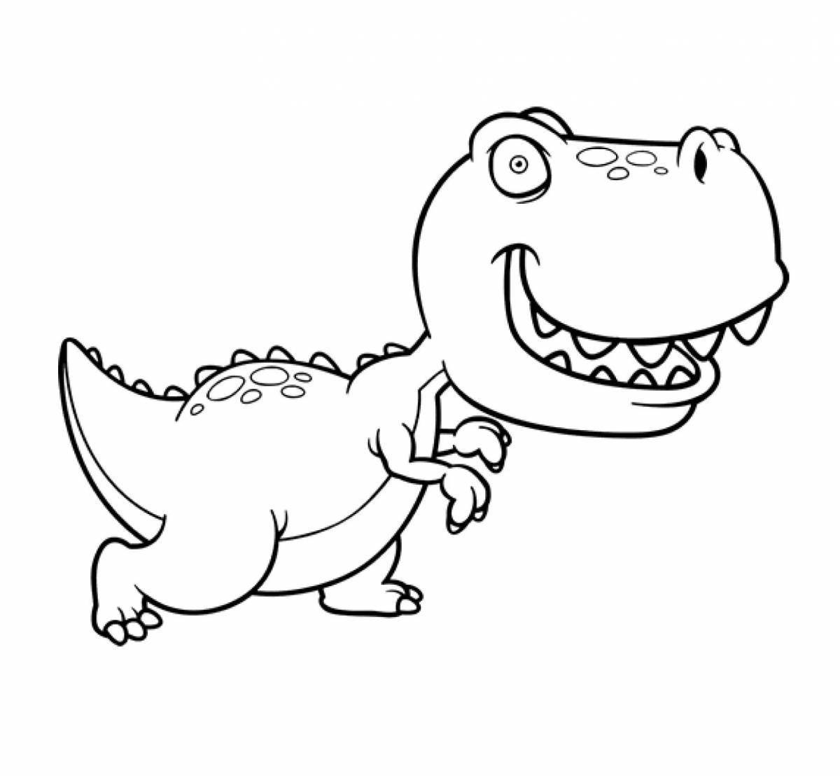 Раскраска lovely rex dinosaur для детей