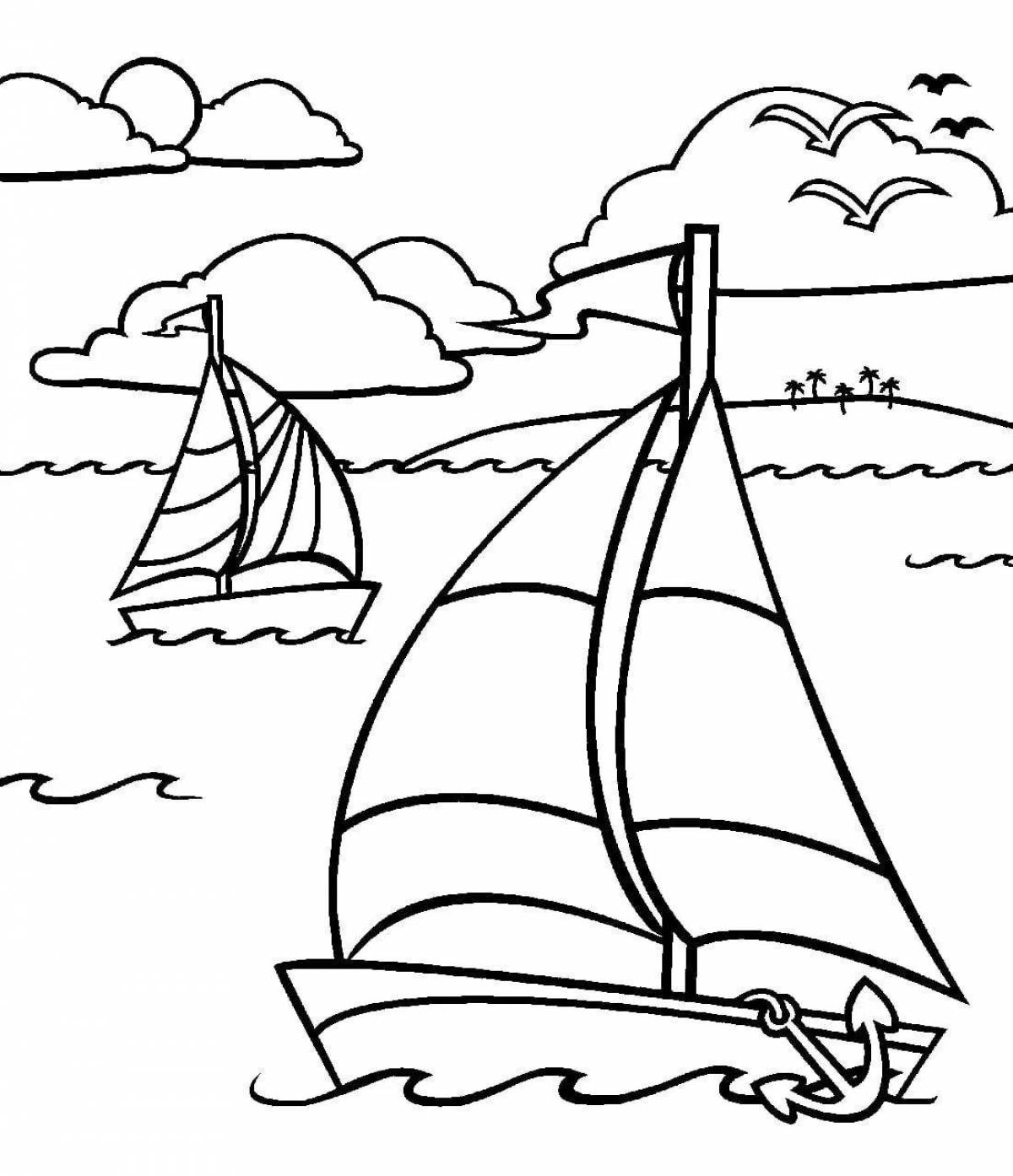 Glorious sea coloring for kids