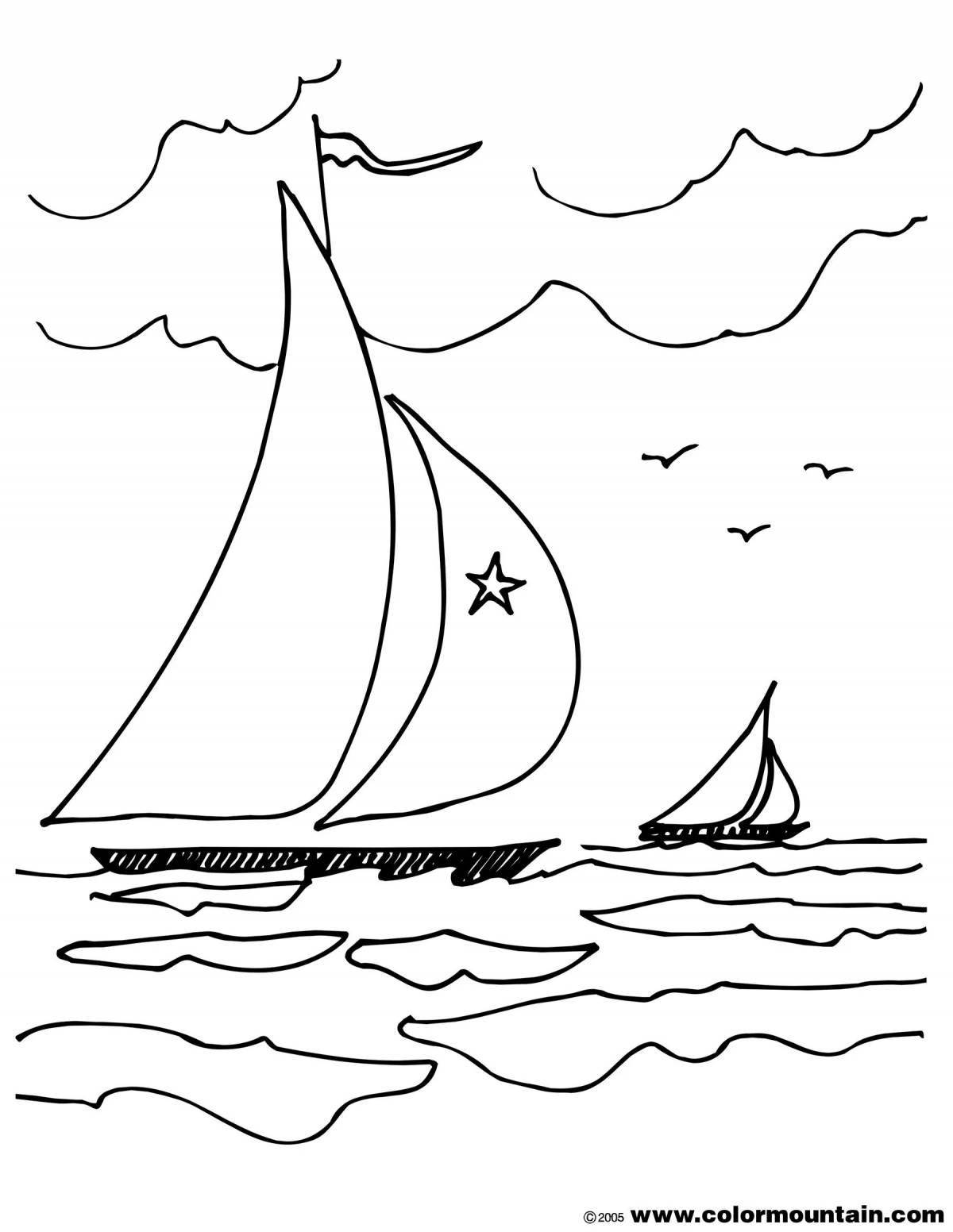 Exquisite marine coloring book for kids
