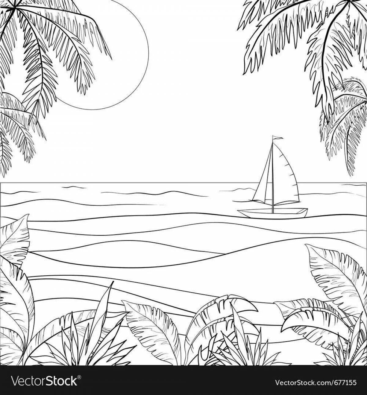 Amazing marine coloring book for kids