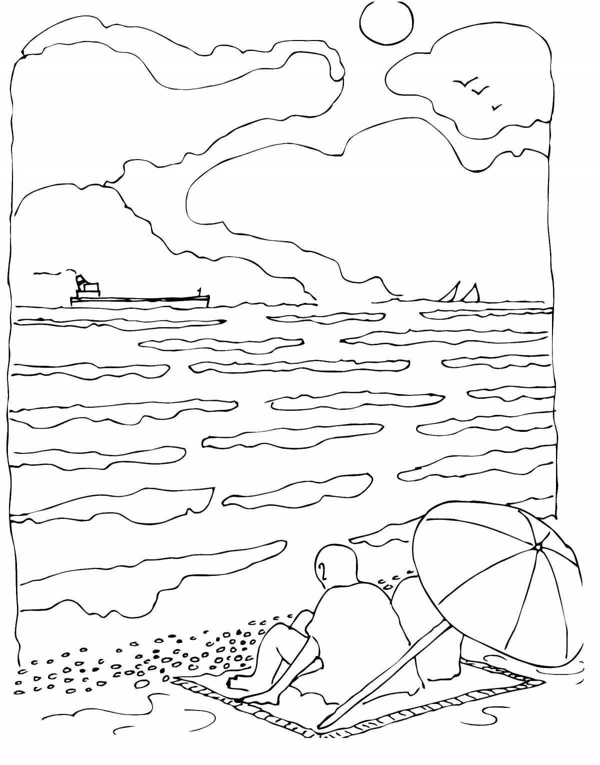 Amazing marine coloring book for kids