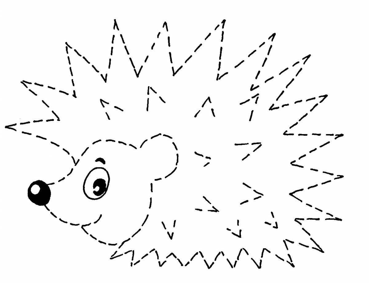 Joyful hedgehog drawing for kids