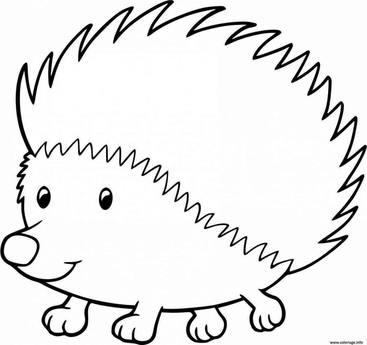 Cute hedgehog drawing for kids