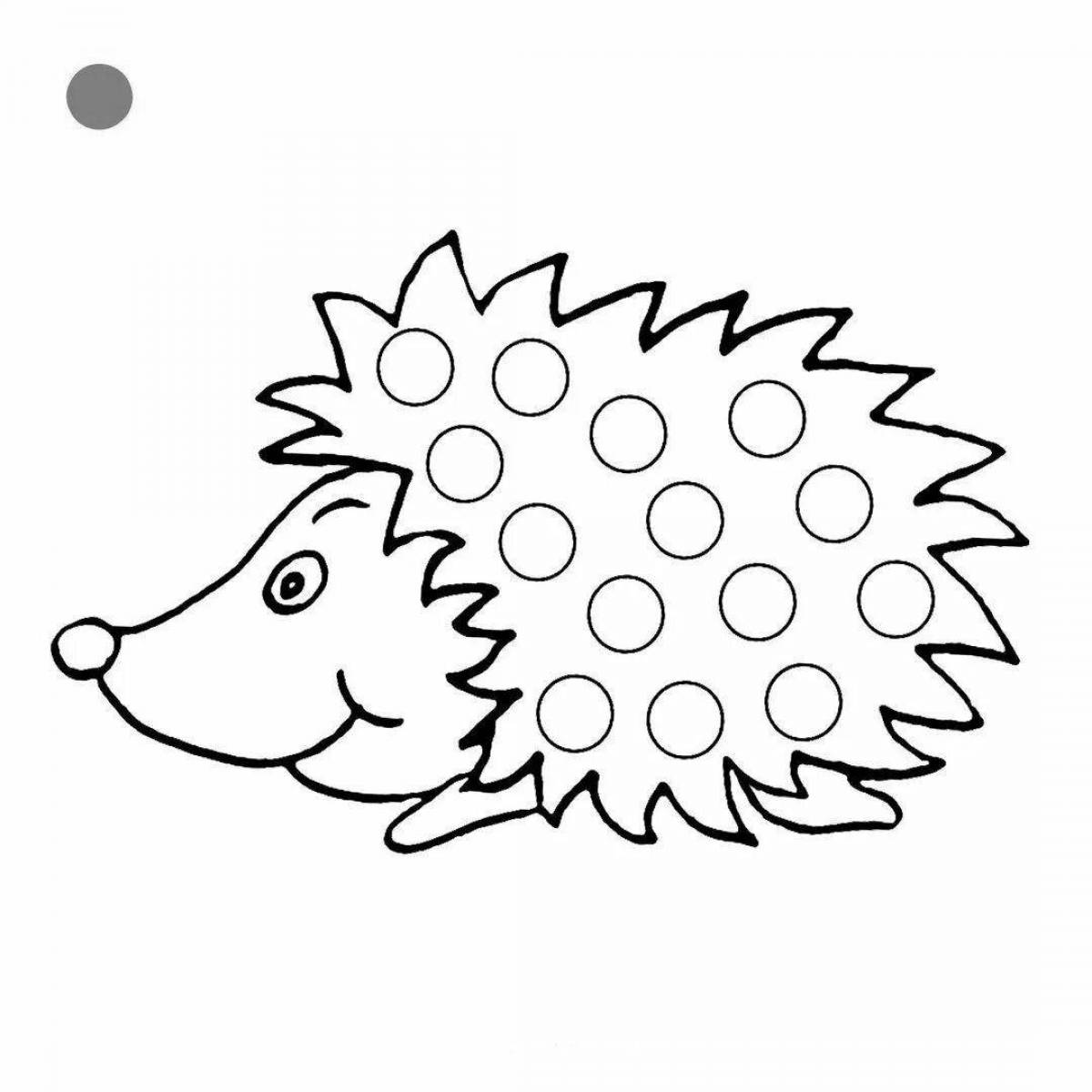 Funny hedgehog drawing for kids