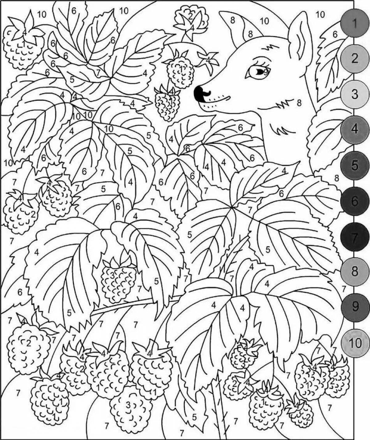 Colorful and fascinating paint by numbers coloring book
