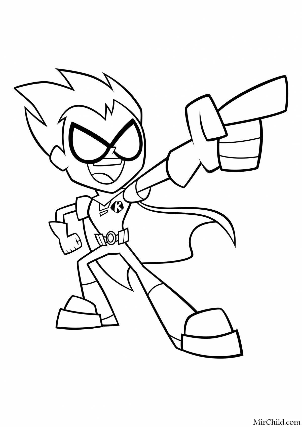 Exciting teen titans go coloring page