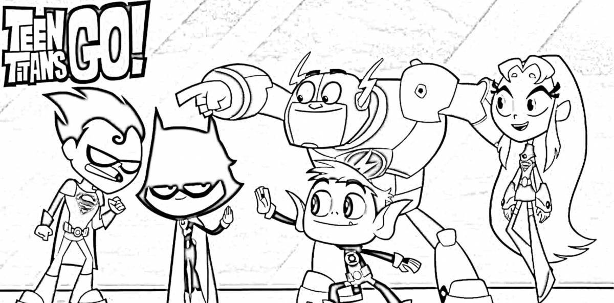 Fantastic teen titans go coloring page