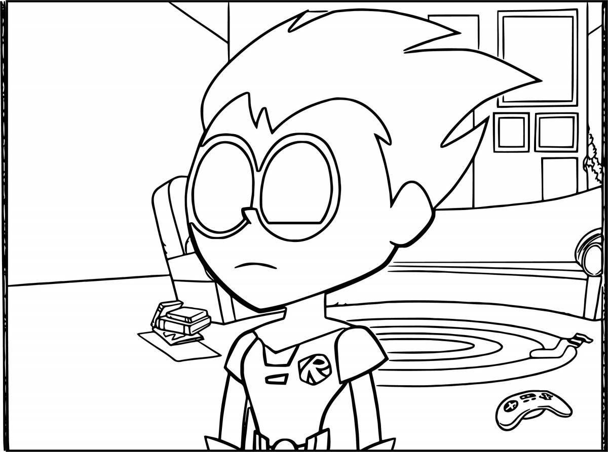 Animated teen titans go coloring