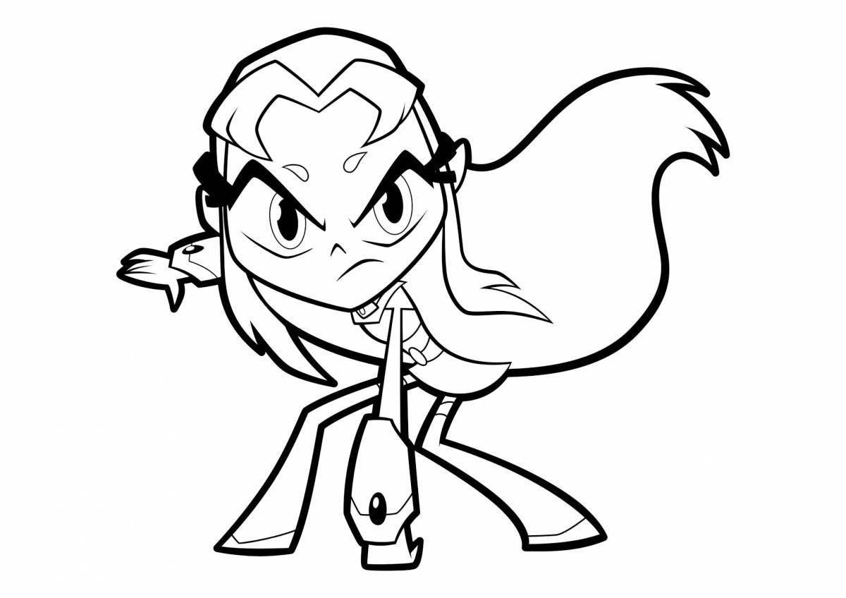 Инновационные юные титаны, вперед, раскраска