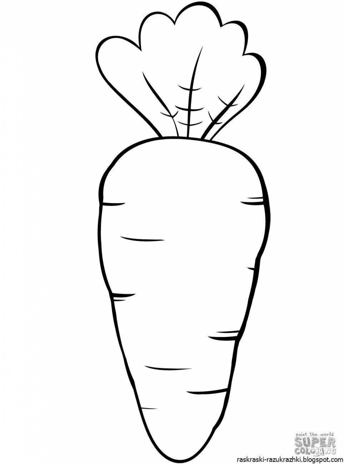 Fun carrot drawing for kids