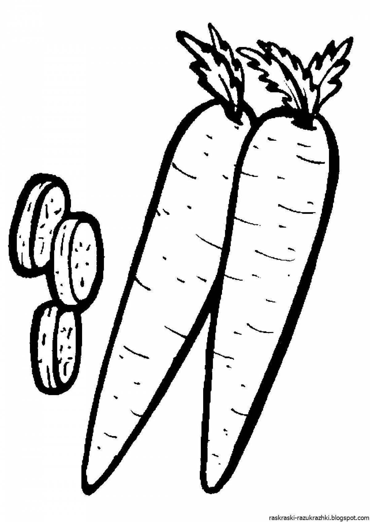 Морковка рисунок для детей #1