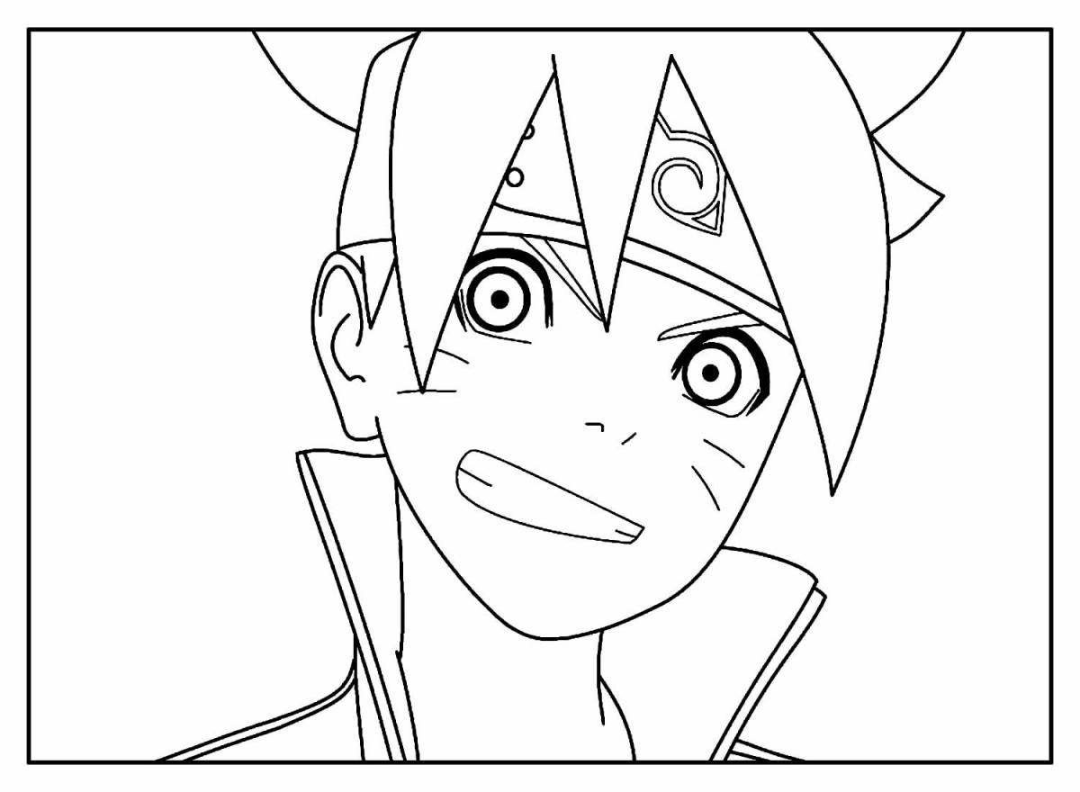 Fairy boruto full length coloring page