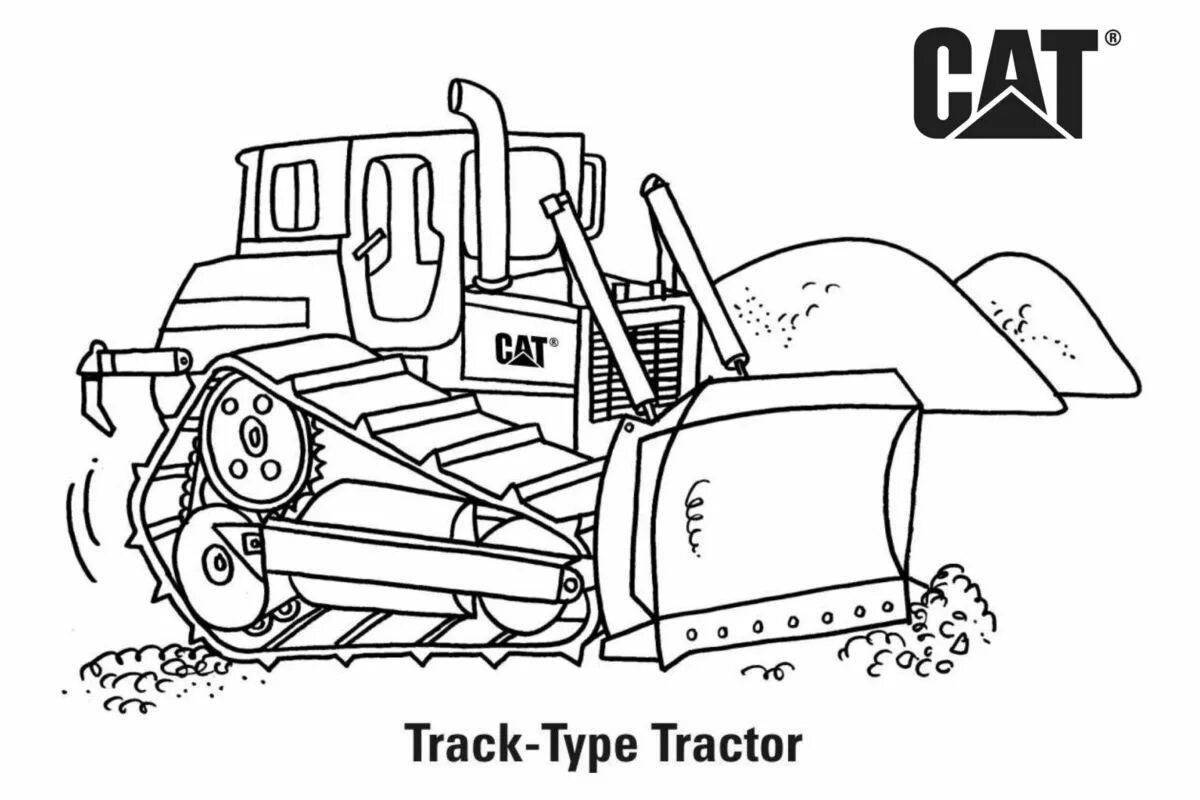 Exciting snow plow coloring page