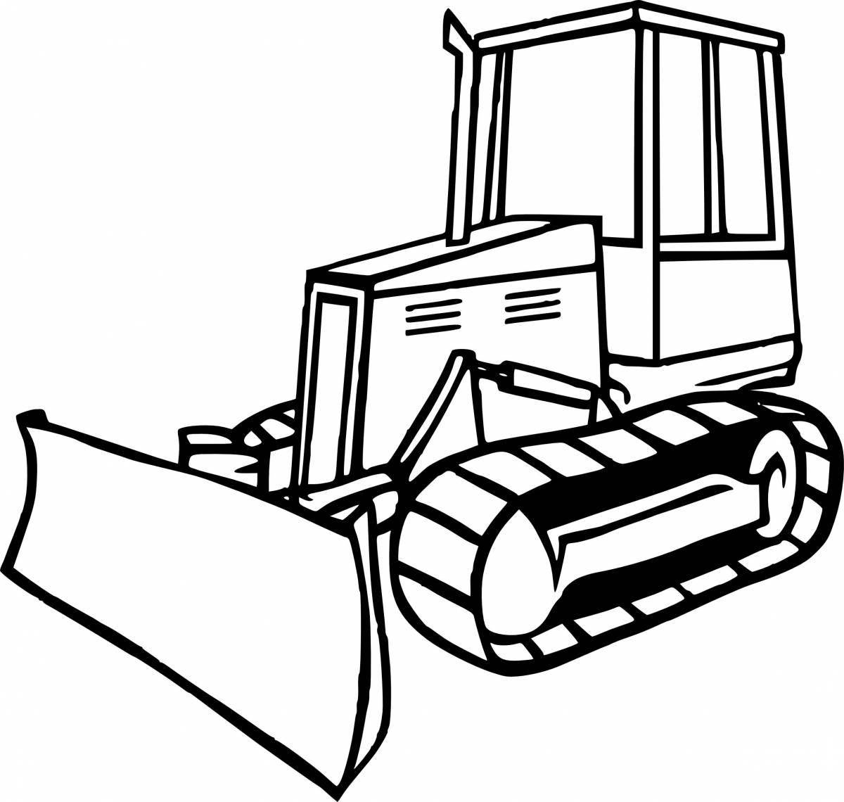 Coloring page joyful snowplow