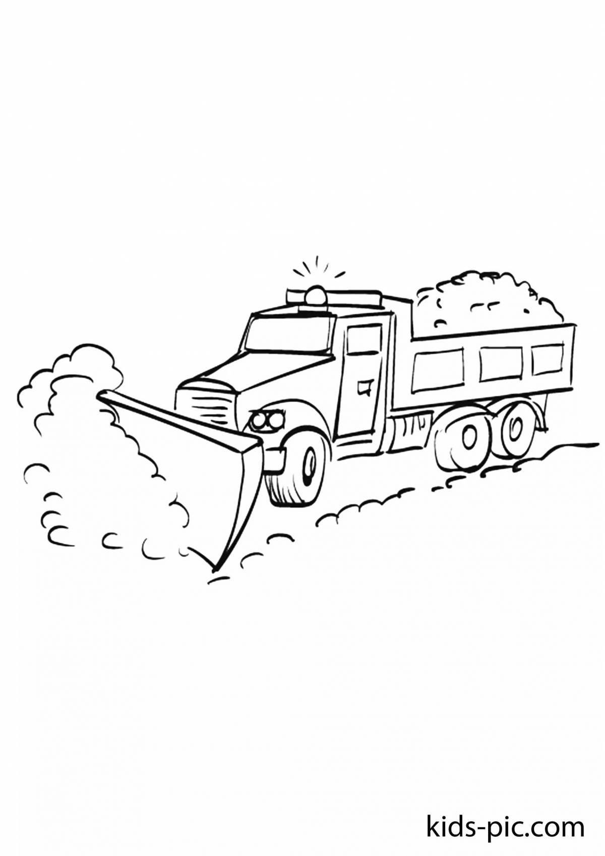 Coloring page fascinating snowplow