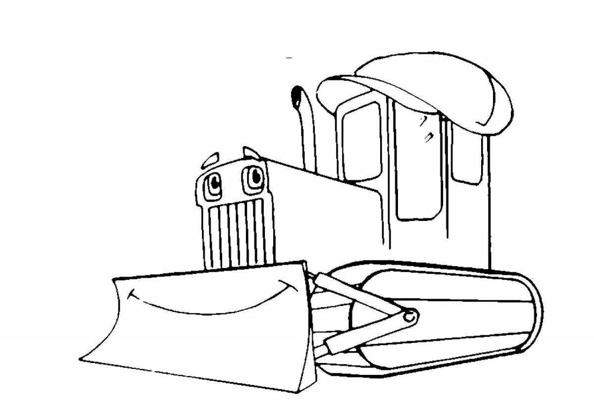 Coloring page cute snowplow