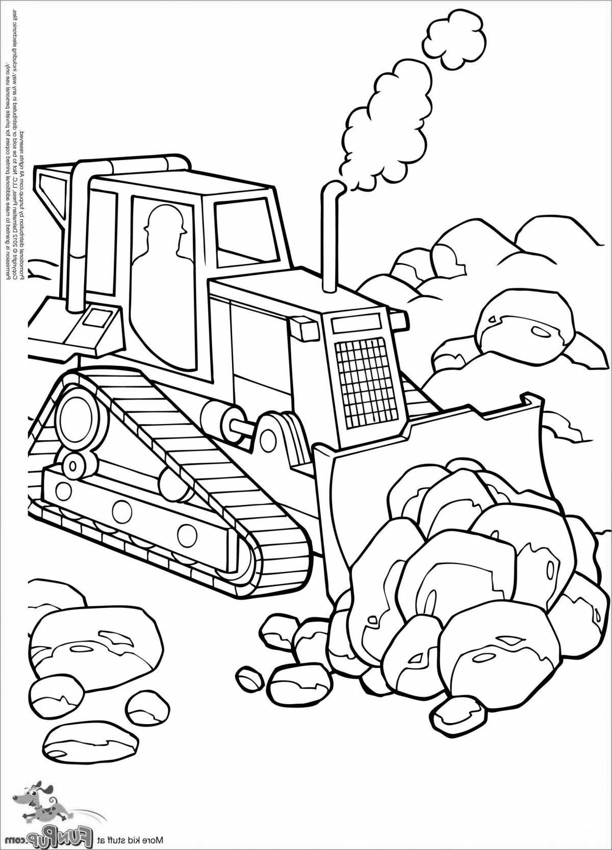 Coloring page cute snow plow