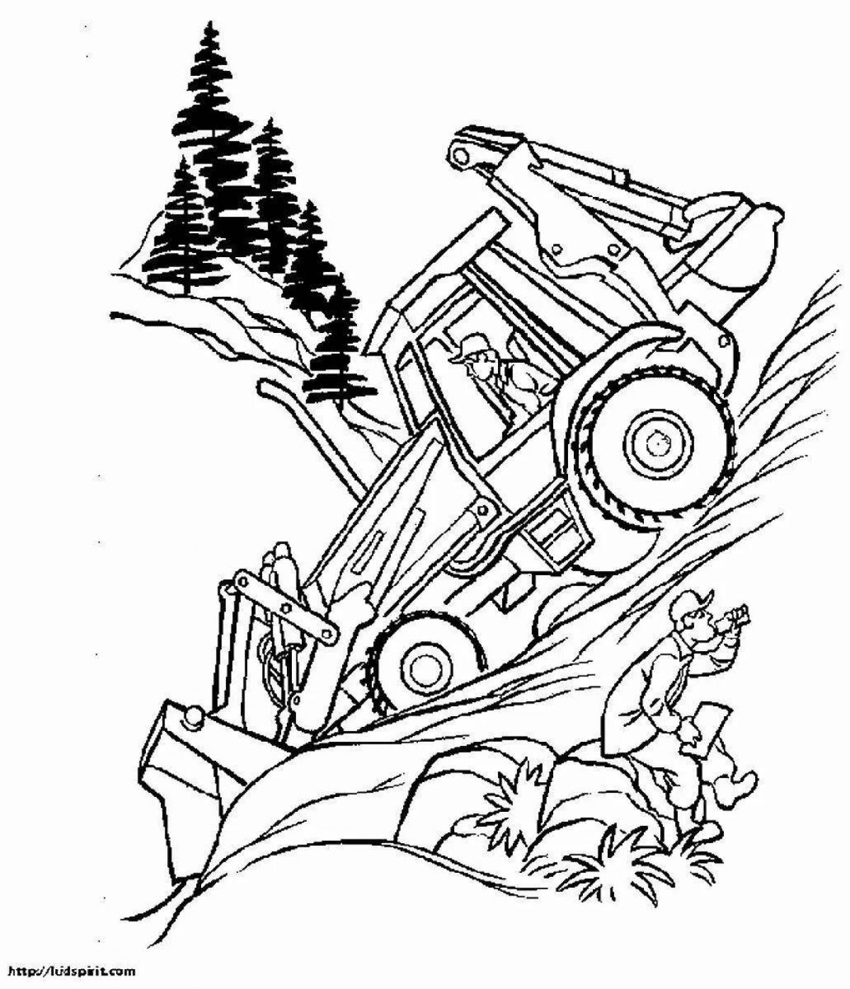 Coloring page amazing snowplow