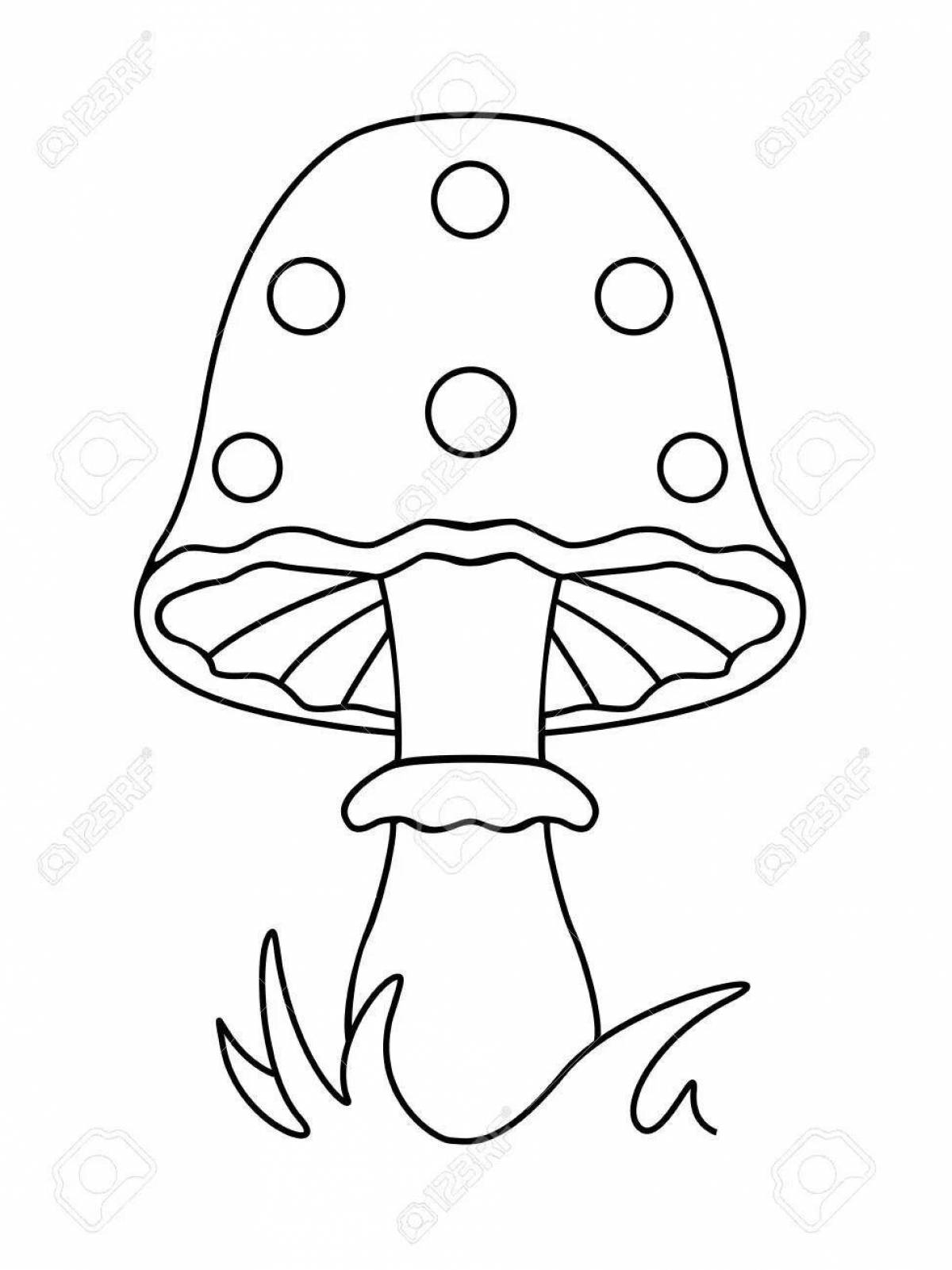 Funny fly agaric drawing for kids