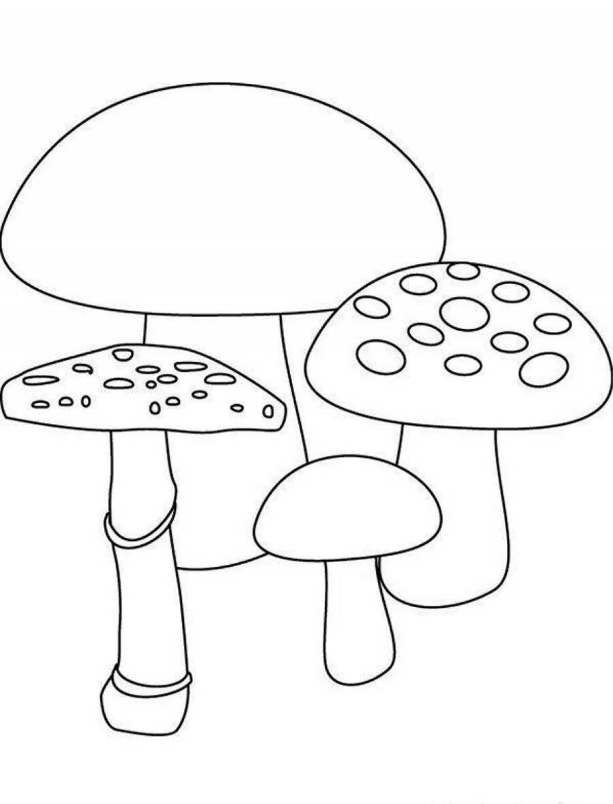 Lovely fly agaric drawing for preschoolers