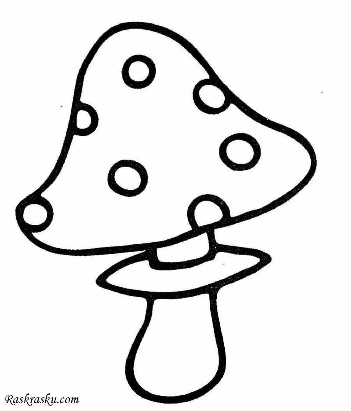 Ideal fly agaric drawing for schoolchildren
