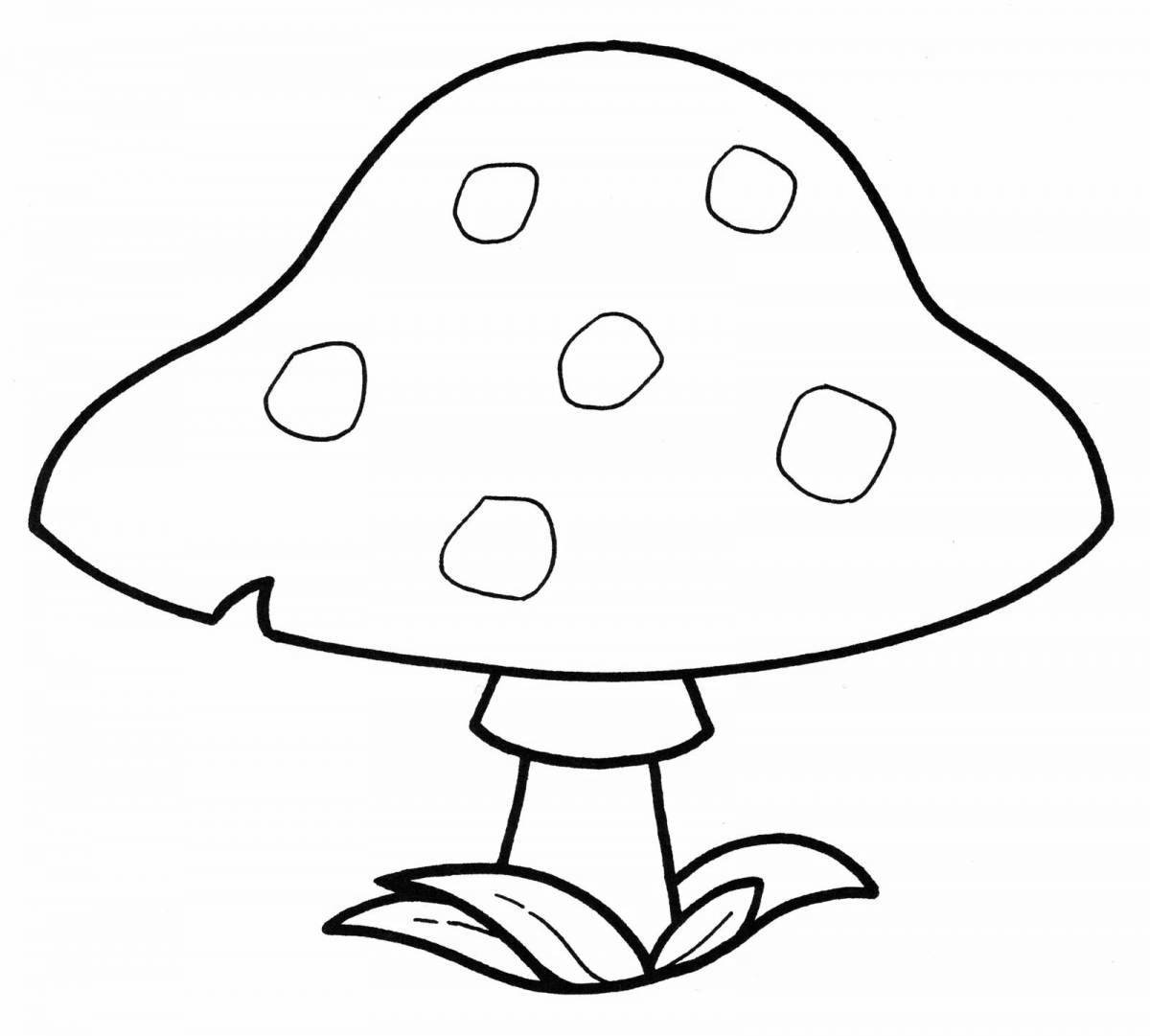 Fantastic drawing of fly agaric for children