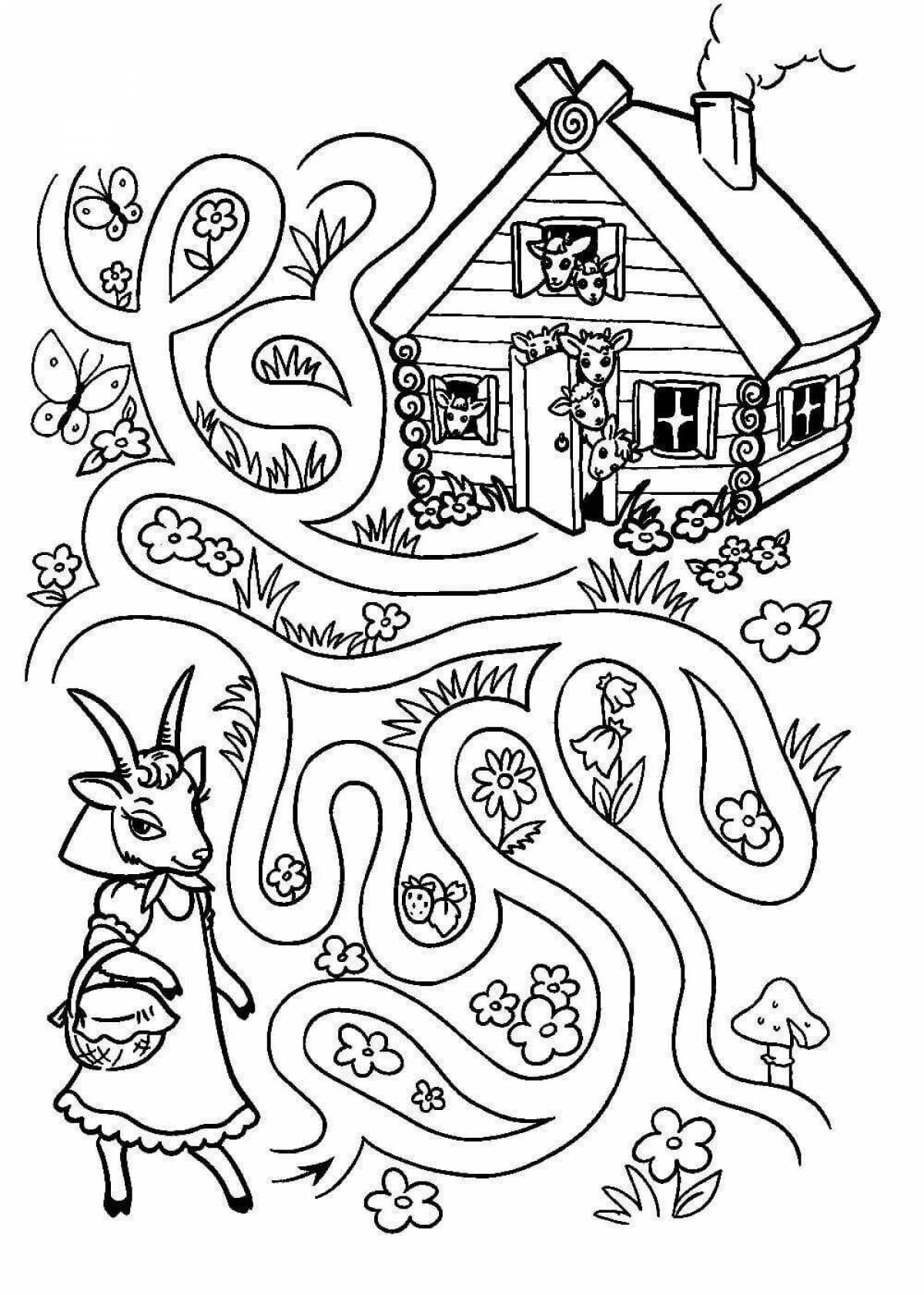 Color-crazy coloring page 5-7 years
