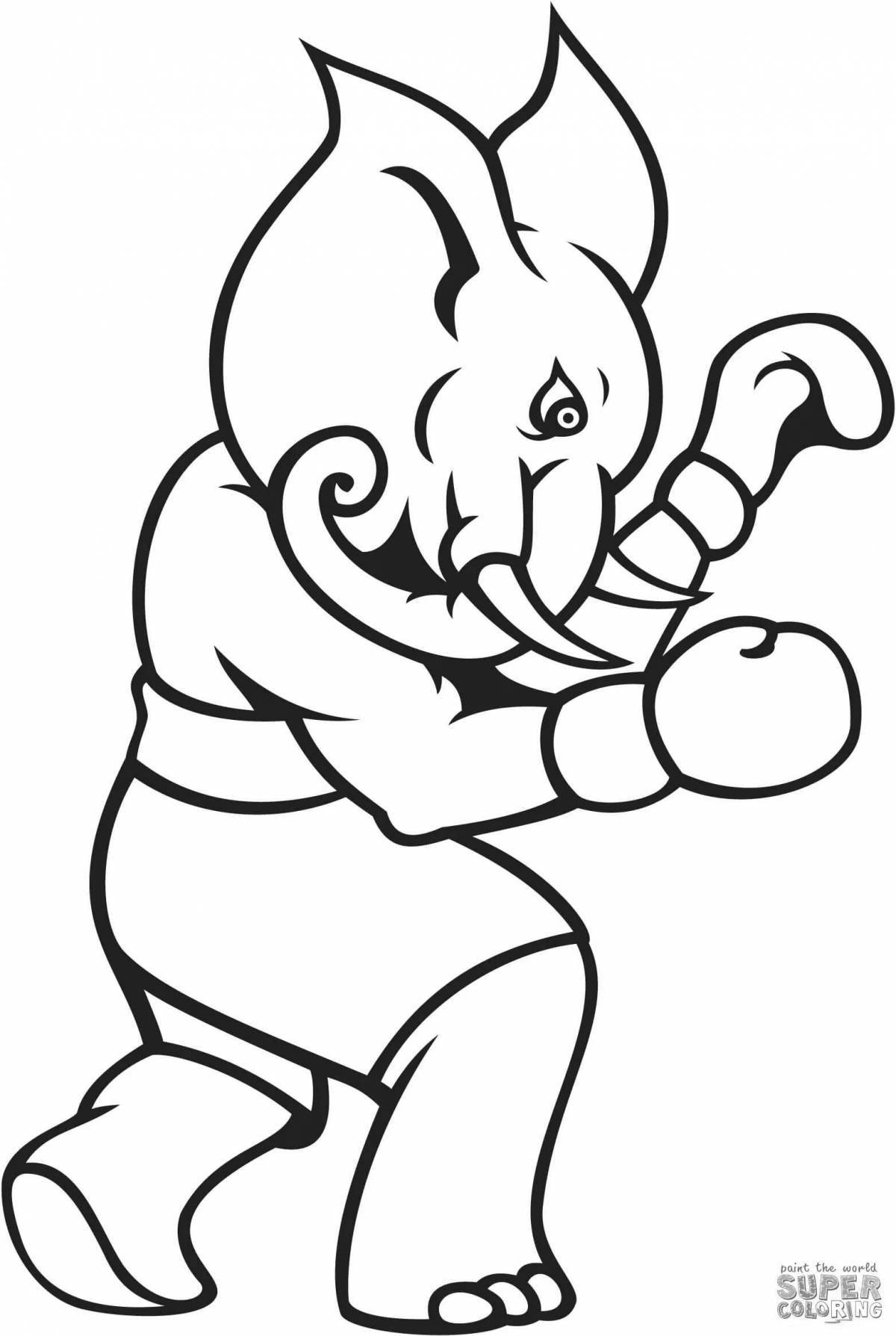 Fun boxing and boo coloring for kids