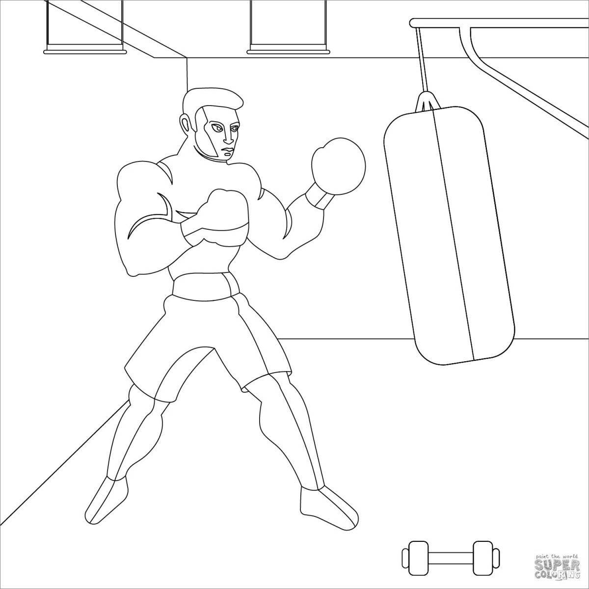 Fun boxing and boo coloring for kids