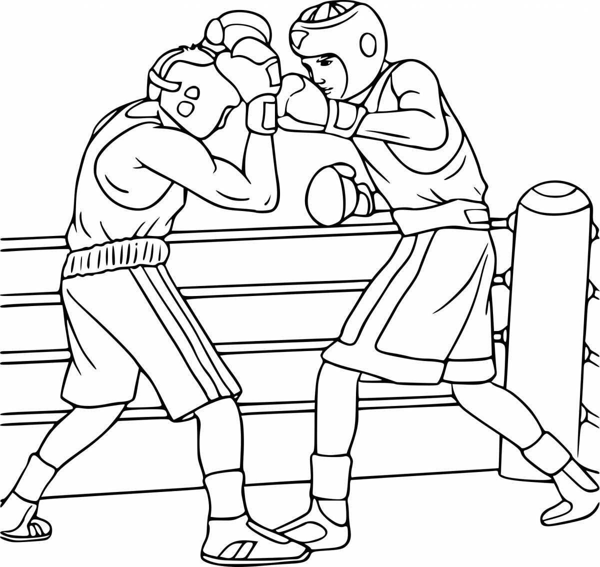 Great boxing and boo coloring book for kids