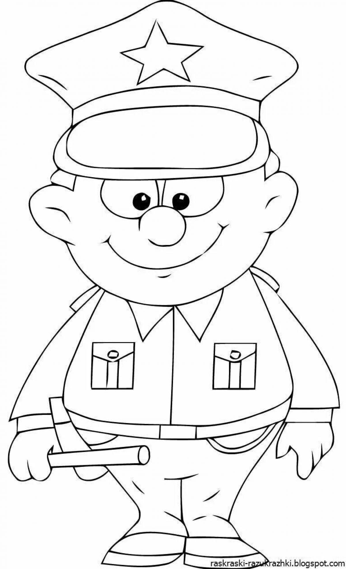 Attractive soldier coloring book for kids