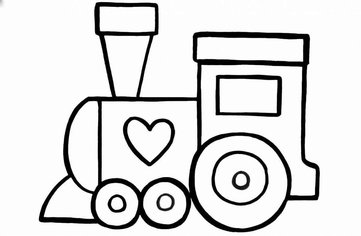 Сказочная страница раскраски поезда для 7-летних