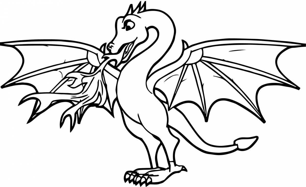 Мистическая раскраска дракон для детей 7 лет