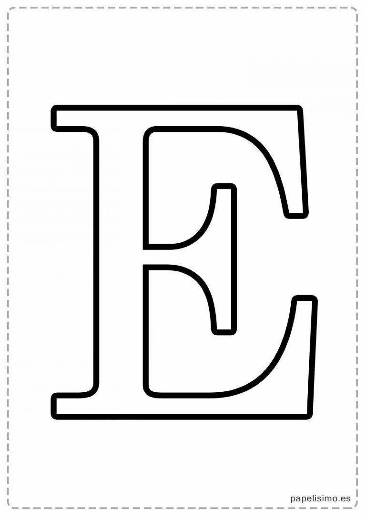 Color cascading letters coloring page