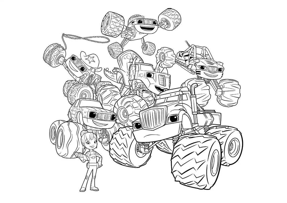 Coloring for children's colorful wonder cars