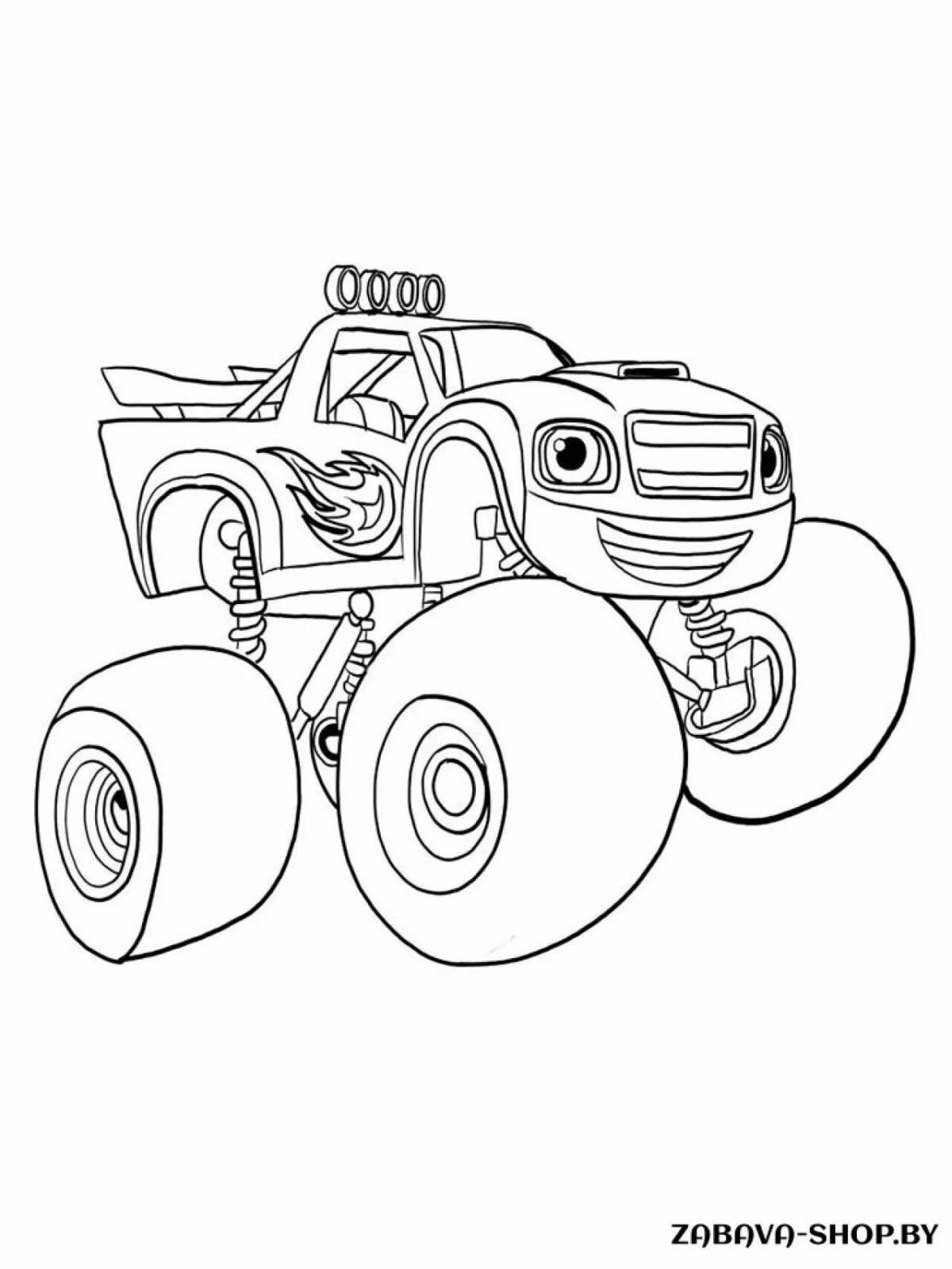 Coloring pages of the wonder car for kids