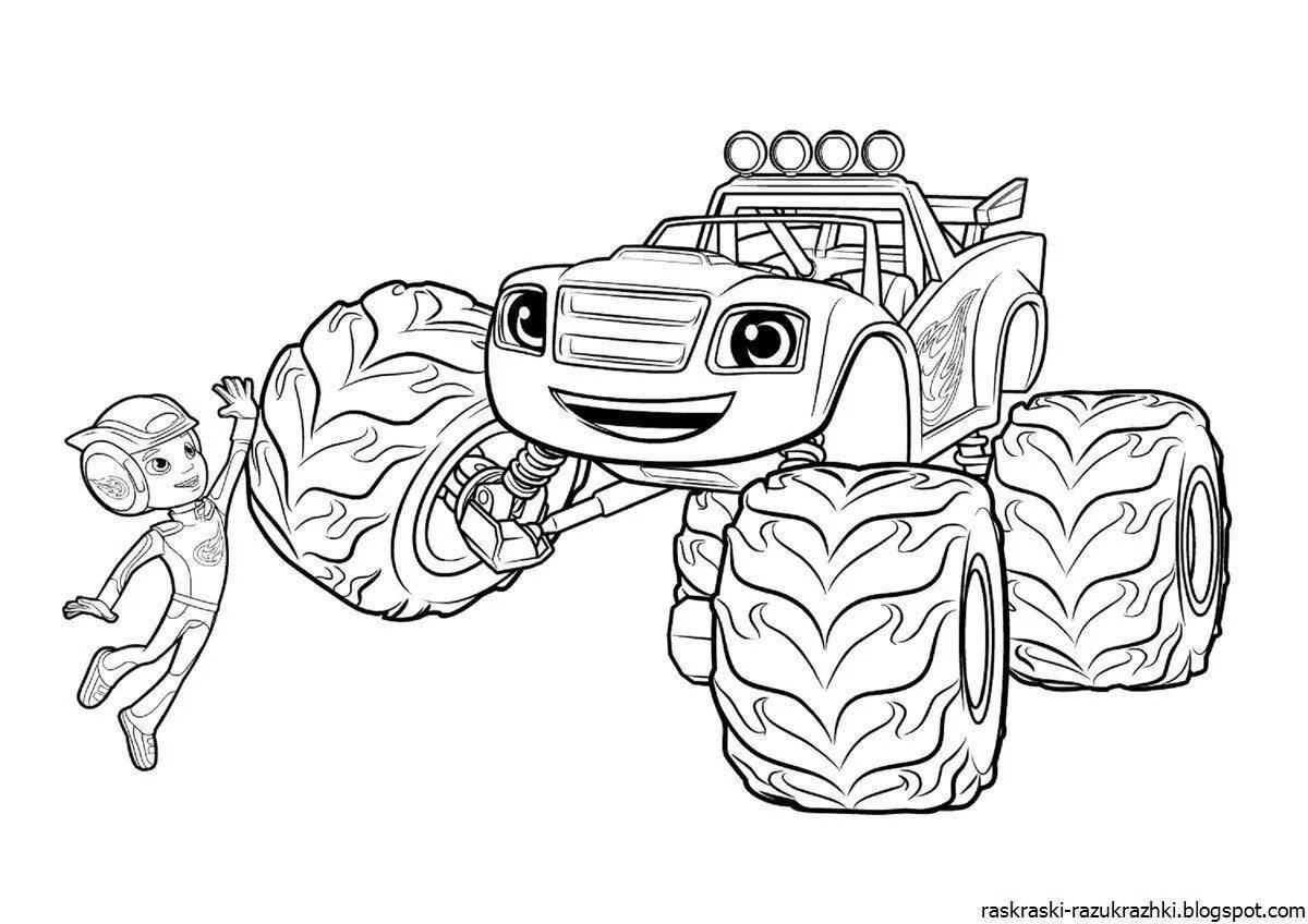 Coloring pages joyous wonder cars for kids