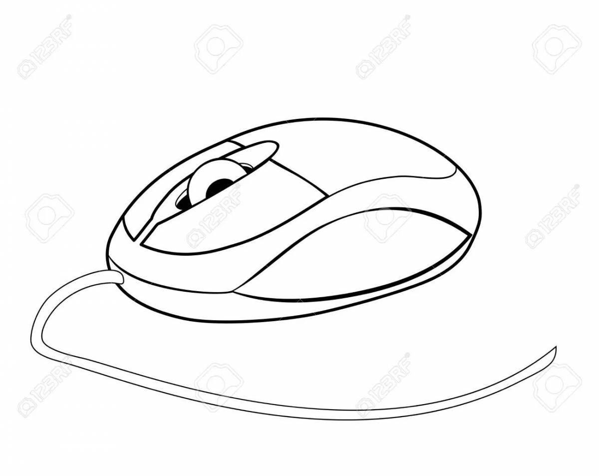 Fun coloring of a computer mouse
