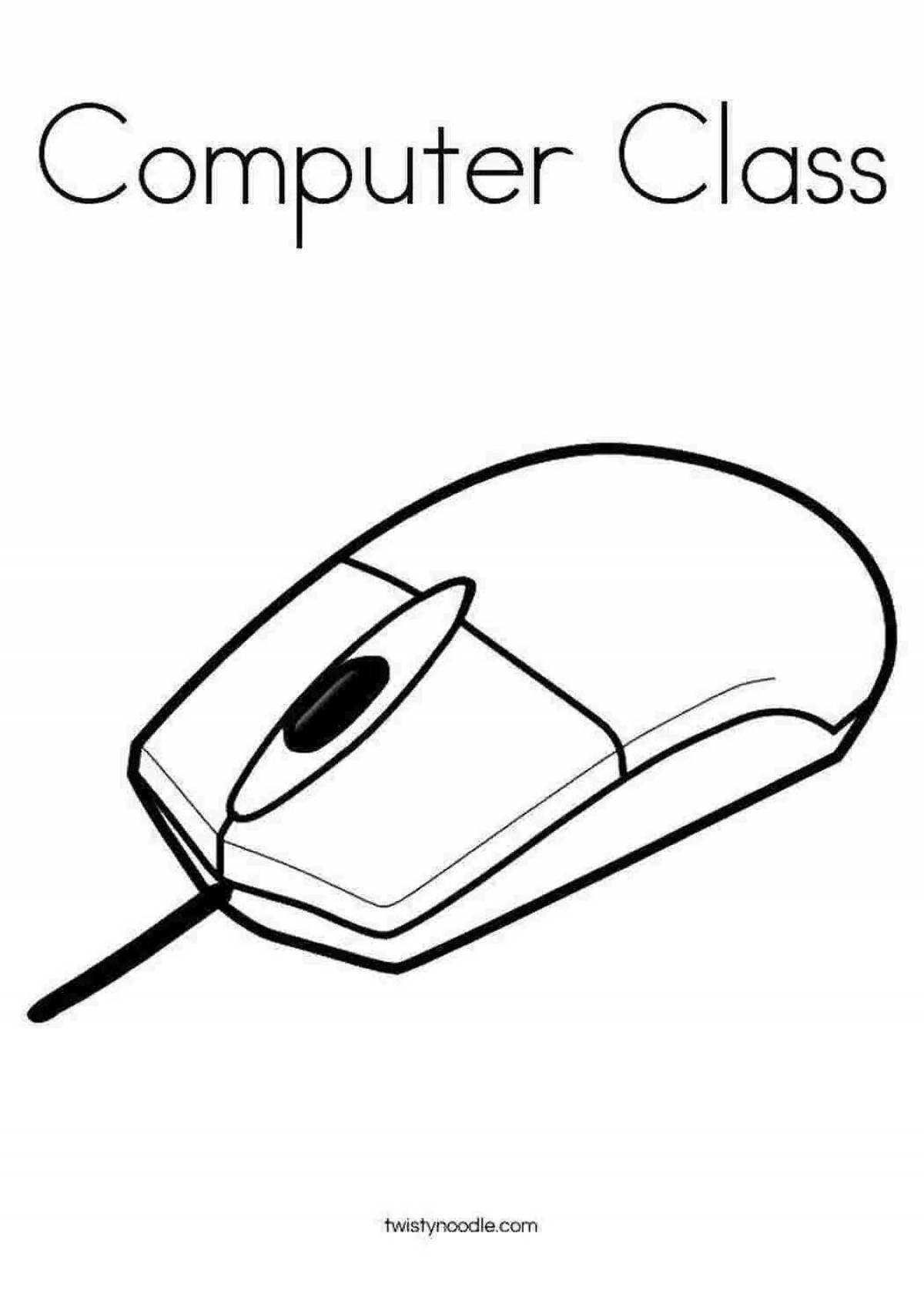 Компьютерная мышь рисунок сбоку