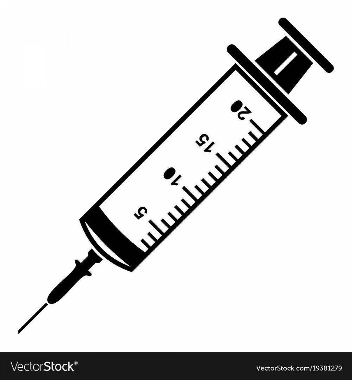 Шприц рисунок карандашом простой