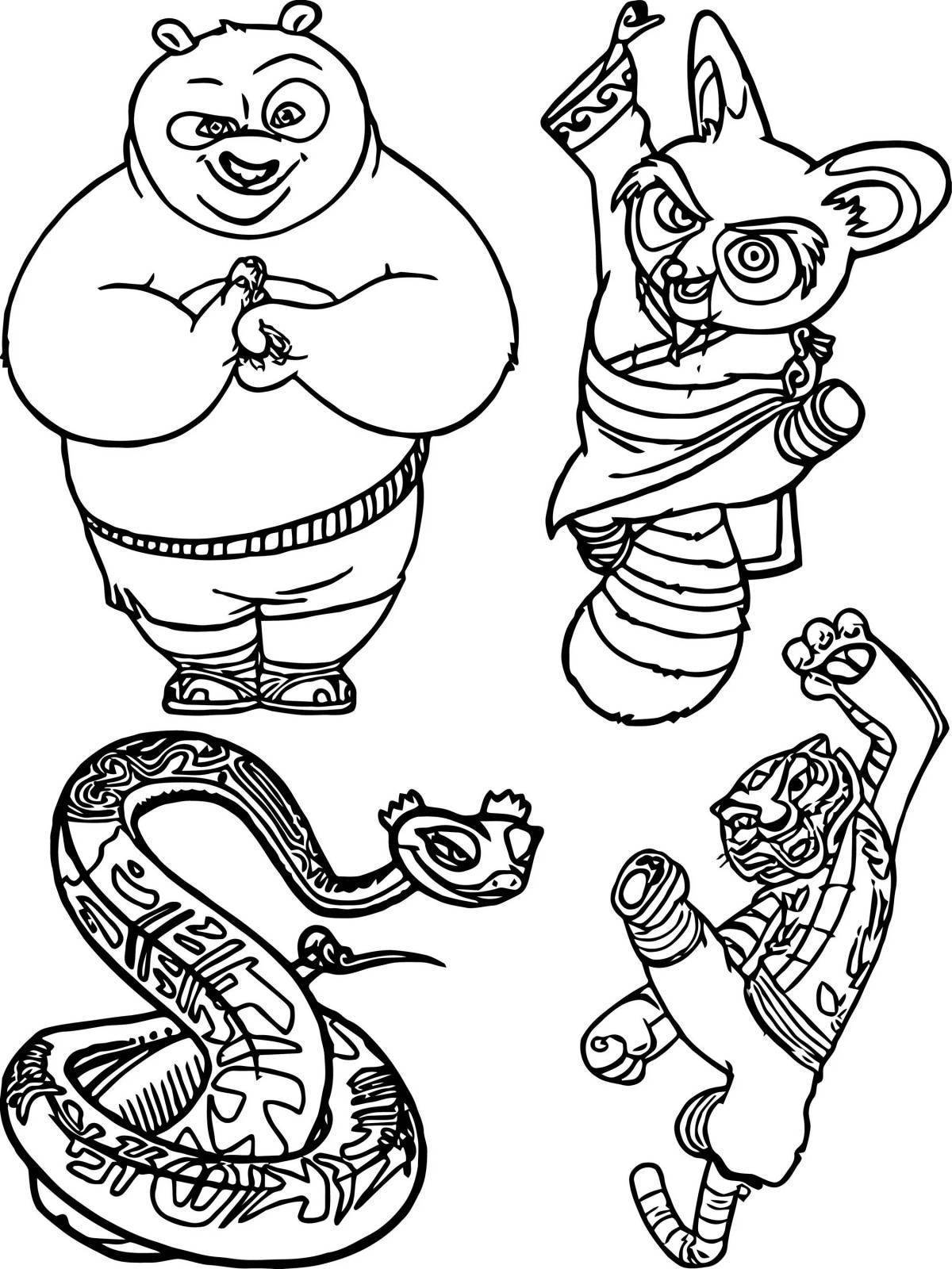 Coloring Pages Tigress from kung fu panda (25 pcs) - download or print