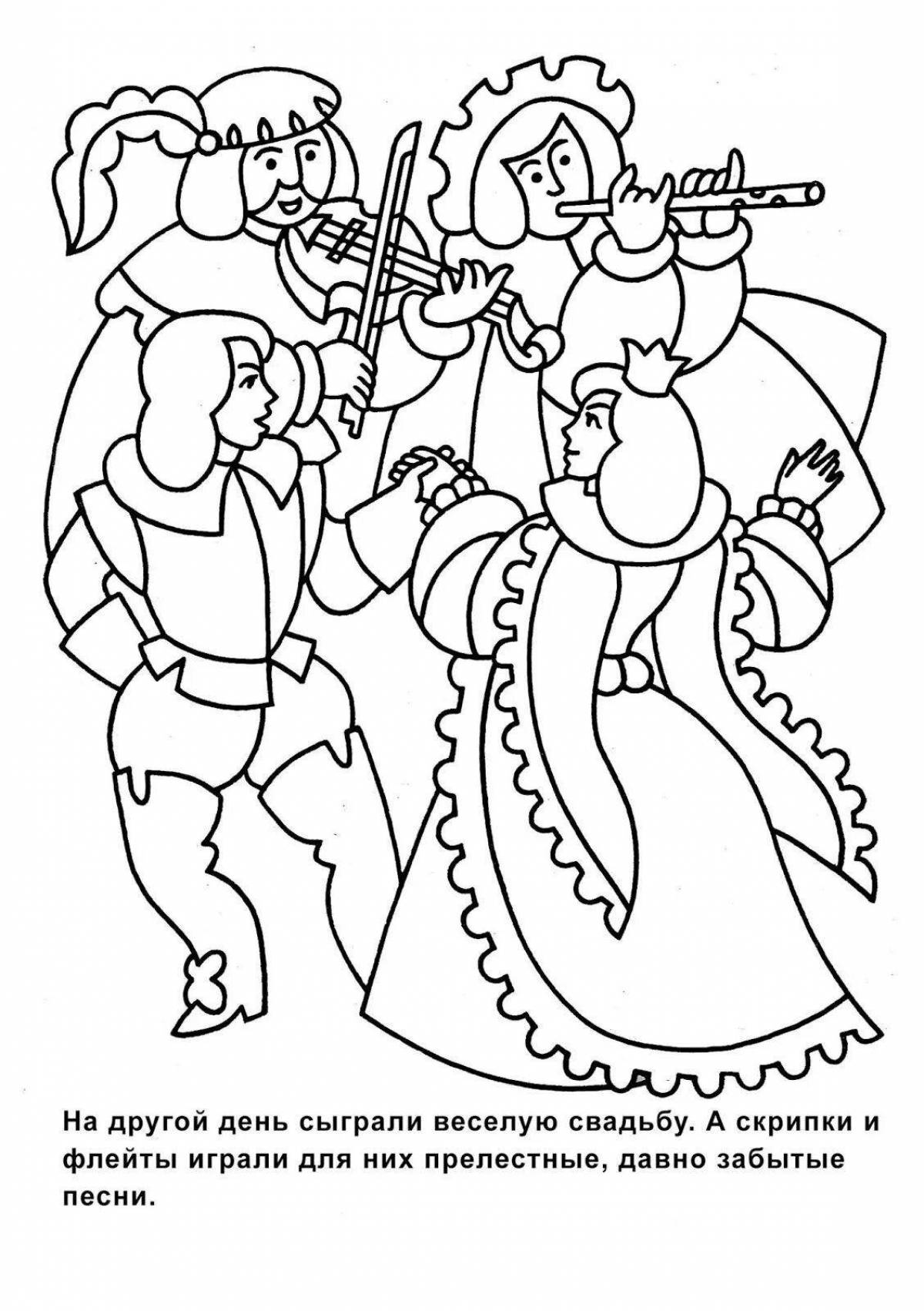 Fun coloring book Perro's fairy tale for preschoolers